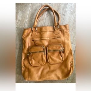 J. Crew leather tote bag